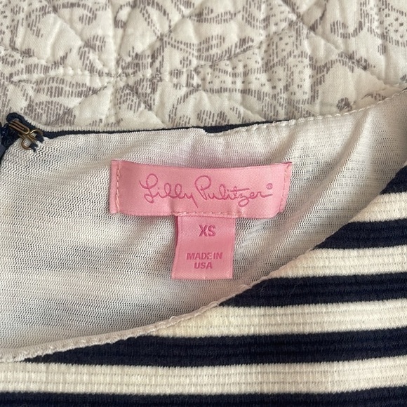 Lilly Pulitzer Navy/White striped Dress size XS - Picture 3 of 8